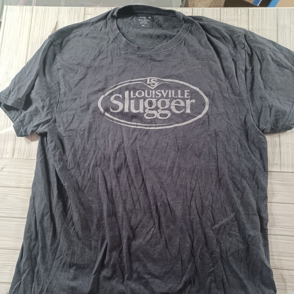 Wright and Ditson Louisville Slugger Gray Graphic T-Shirt Mens 2XL Short Sleeve